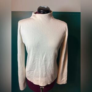 Cyrus Cream Mock Neck Turtleneck Sweater